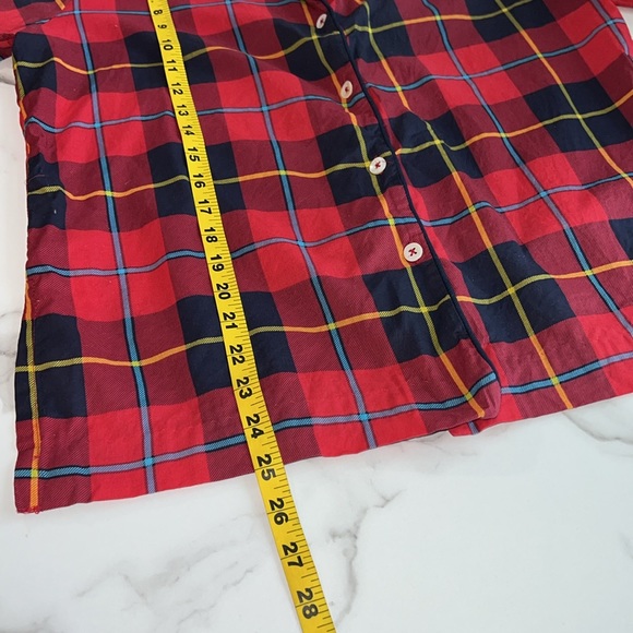 Gretchen Scott PJ SET Plaidy Cooper 💯 cotton size M - Picture 14 of 16